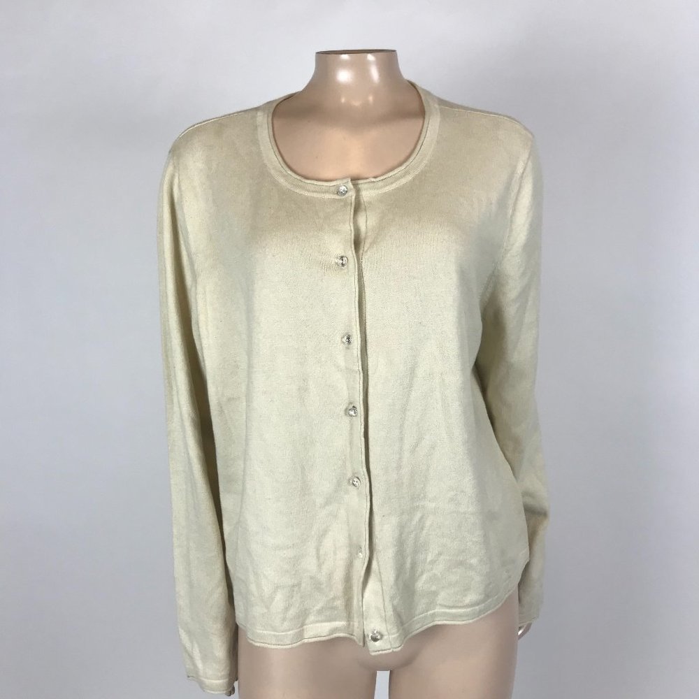 NEW J Jill Cotton blend Cardigan Sweater XL Y9